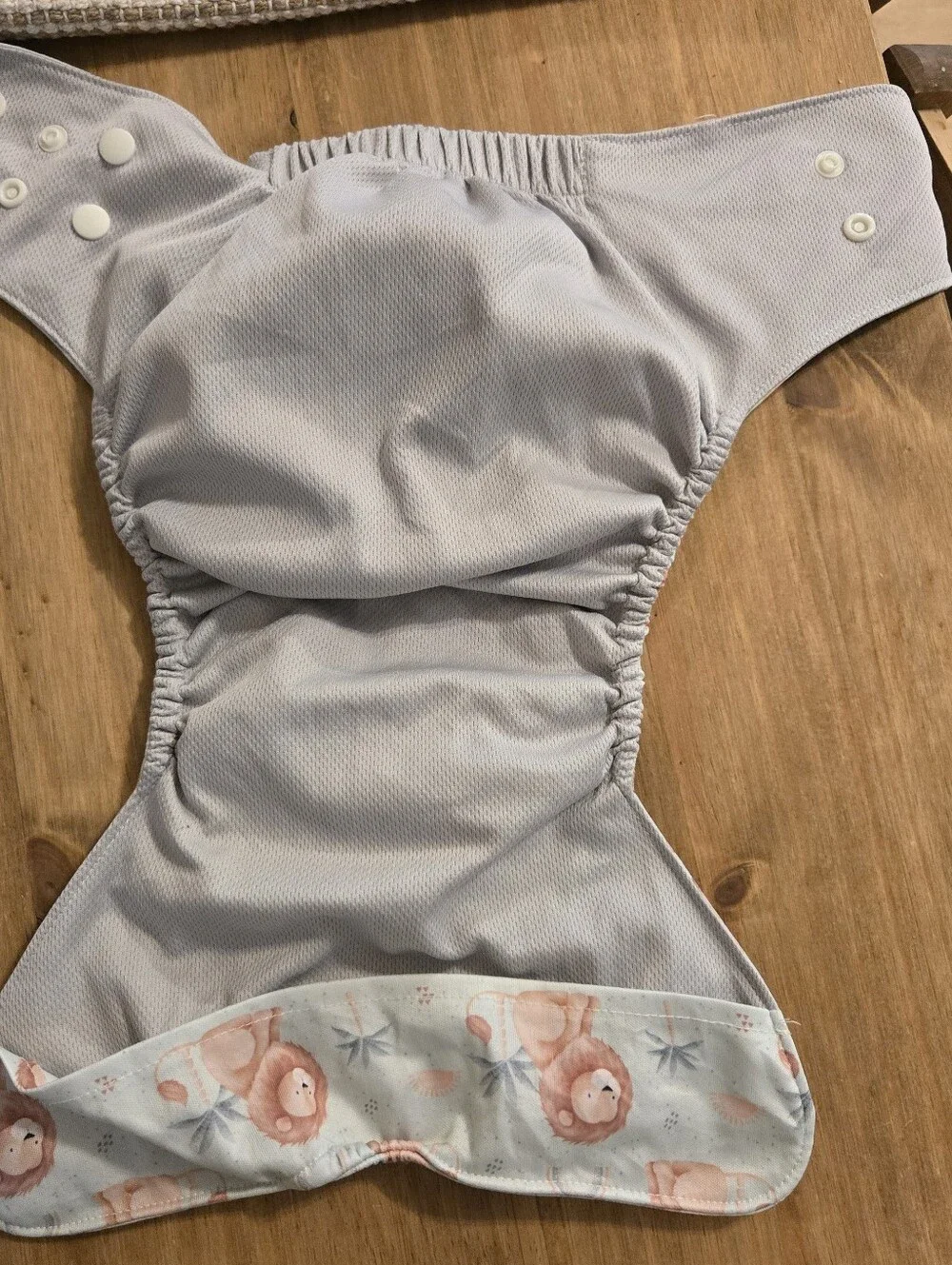 Brey cloth co one size pocket cloth diaper lions